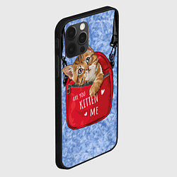 Чехол для iPhone 12 Pro Are you kitten me, цвет: 3D-черный — фото 2