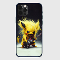 Чехол для iPhone 12 Pro Rocker Pikachu, цвет: 3D-черный