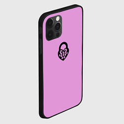 Чехол для iPhone 12 Pro Замочек к ключику розовый, цвет: 3D-черный — фото 2