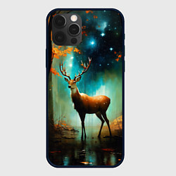 Чехол для iPhone 12 Pro Лесной олень, цвет: 3D-черный
