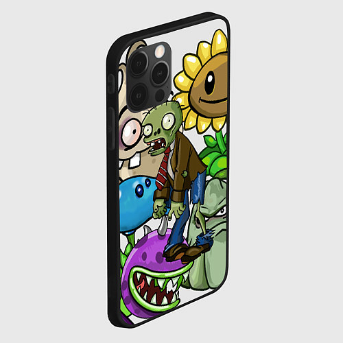 Чехол iPhone 12 Pro Коллаж персонажей / 3D-Черный – фото 2