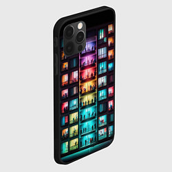Чехол для iPhone 12 Pro Разноцветный жилой дом, цвет: 3D-черный — фото 2