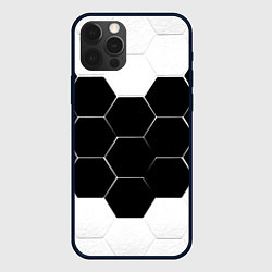 Чехол для iPhone 12 Pro Абстракция текстура соты, цвет: 3D-черный