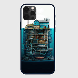 Чехол для iPhone 12 Pro Подводный дом, цвет: 3D-черный
