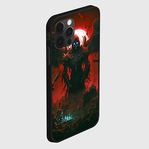 Чехол iPhone 12 Pro Крылатый демон / 3D-Черный – фото 2