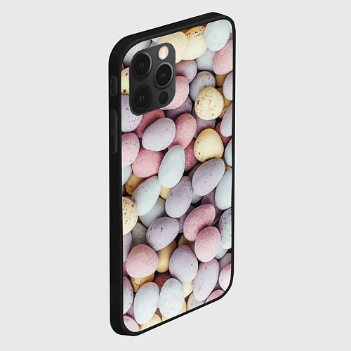 Чехол iPhone 12 Pro Абстрактное множество чистых и светлых камней / 3D-Черный – фото 2