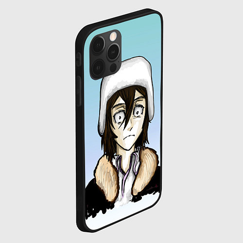 Чехол iPhone 12 Pro Достоевский в шапке / 3D-Черный – фото 2