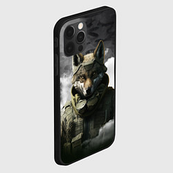 Чехол для iPhone 12 Pro Волк в форме, цвет: 3D-черный — фото 2