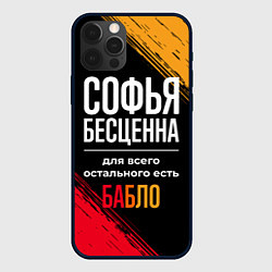 Чехол для iPhone 12 Pro Софья бесценна, а для всего остального есть деньги, цвет: 3D-черный