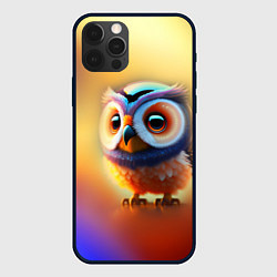 Чехол для iPhone 12 Pro Яркая совушка, цвет: 3D-черный