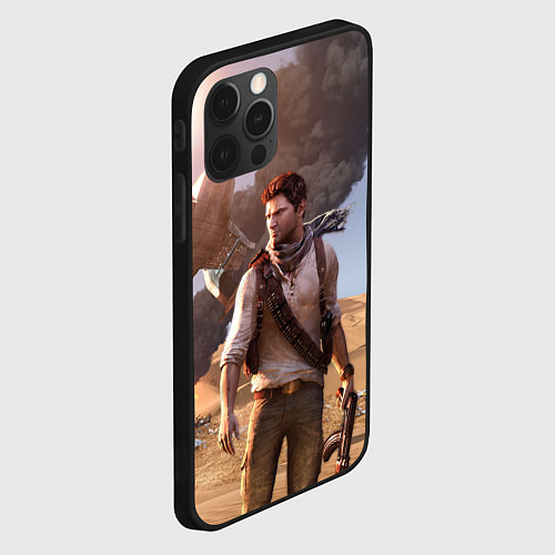 Чехол iPhone 12 Pro Uncharted 3 / 3D-Черный – фото 2