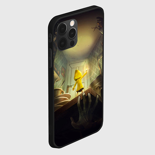 Чехол iPhone 12 Pro Little Nightmares игра / 3D-Черный – фото 2
