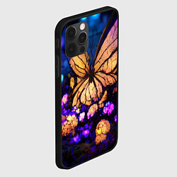 Чехол для iPhone 12 Pro Цветок бабочка midjouney, цвет: 3D-черный — фото 2