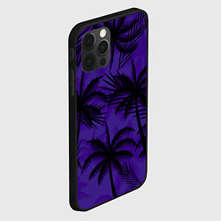 Чехол для iPhone 12 Pro Пальмы в ночи, цвет: 3D-черный — фото 2