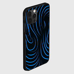 Чехол для iPhone 12 Pro Волны в стиле зебра, цвет: 3D-черный — фото 2