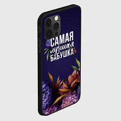 Чехол для iPhone 12 Pro Самая лучшая бабушка в цветах, цвет: 3D-черный — фото 2