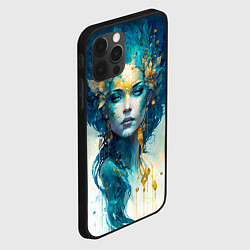Чехол для iPhone 12 Pro Золотая богиня акварель, цвет: 3D-черный — фото 2