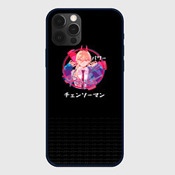 Чехол для iPhone 12 Pro Пауэр арт, человек-бензопила, цвет: 3D-черный