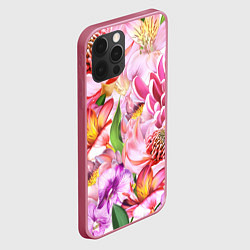 Чехол для iPhone 12 Pro Цветочный рай, цвет: 3D-малиновый — фото 2