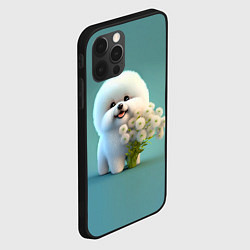 Чехол для iPhone 12 Pro Белая собака милаха, цвет: 3D-черный — фото 2