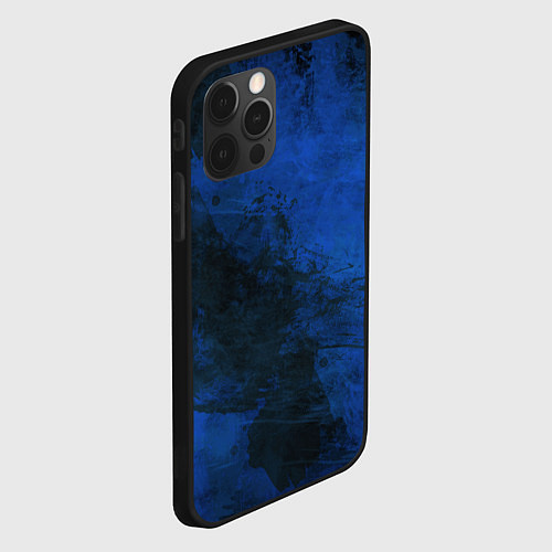 Чехол iPhone 12 Pro Синий дым / 3D-Черный – фото 2