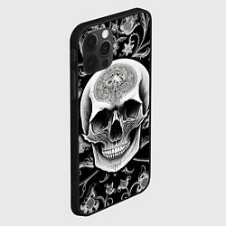 Чехол для iPhone 12 Pro Винтажный череп, цвет: 3D-черный — фото 2