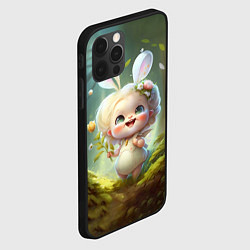 Чехол для iPhone 12 Pro Мультяшная девочка-зайка, цвет: 3D-черный — фото 2