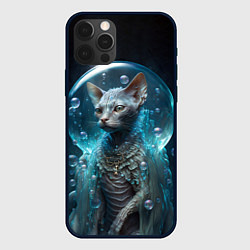 Чехол для iPhone 12 Pro Кот в пузыре, цвет: 3D-черный