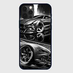 Чехол для iPhone 12 Pro Мустанг night knight, цвет: 3D-черный