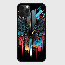 Чехол для iPhone 12 Pro Психоделические крылья, цвет: 3D-черный