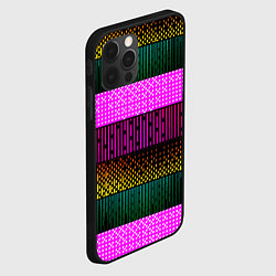 Чехол для iPhone 12 Pro Patterned stripes, цвет: 3D-черный — фото 2