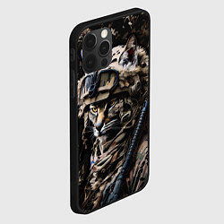 Чехол для iPhone 12 Pro Рысь солдат спецназа, цвет: 3D-черный — фото 2