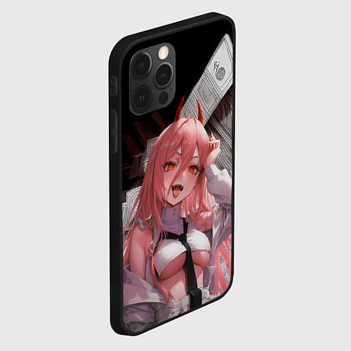 Чехол iPhone 12 Pro Человек-Бензопила: Манящая Пауэр / 3D-Черный – фото 2