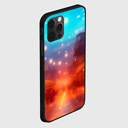Чехол для iPhone 12 Pro Пригород Токио-арт, цвет: 3D-черный — фото 2