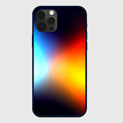 Чехол для iPhone 12 Pro Горячий красный градиент, цвет: 3D-черный