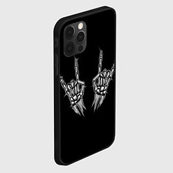 Чехол для iPhone 12 Pro Скелет кости руки skeleton, цвет: 3D-черный — фото 2