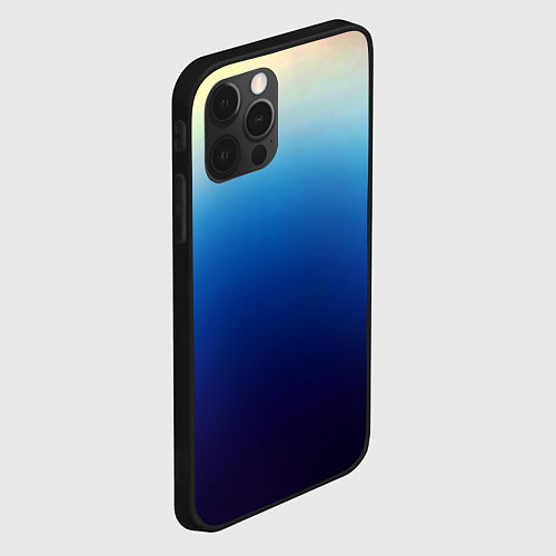 Чехол iPhone 12 Pro Blue gradient colors / 3D-Черный – фото 2