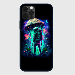 Чехол для iPhone 12 Pro Подводный мир и человек с рюкзаком, цвет: 3D-черный
