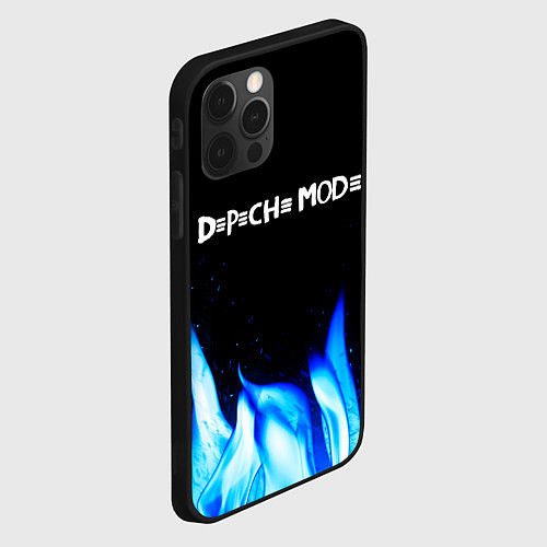 Чехол iPhone 12 Pro Depeche Mode blue fire / 3D-Черный – фото 2