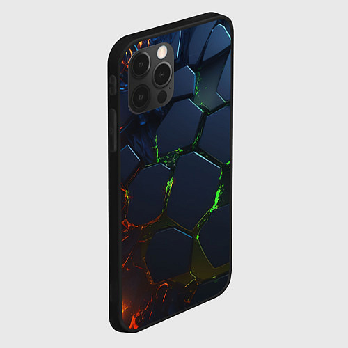 Чехол iPhone 12 Pro Взрыв плит / 3D-Черный – фото 2