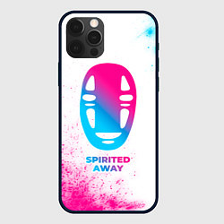 Чехол для iPhone 12 Pro Spirited Away neon gradient style, цвет: 3D-черный