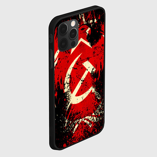 Чехол iPhone 12 Pro Советский союз / 3D-Черный – фото 2