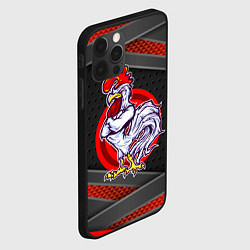 Чехол для iPhone 12 Pro Боевой петух, цвет: 3D-черный — фото 2