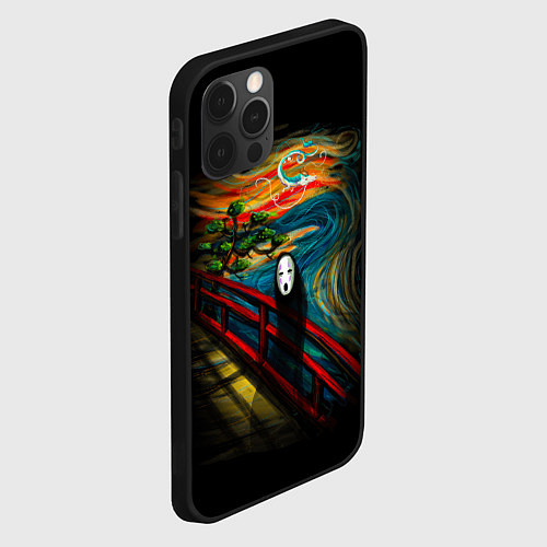 Чехол iPhone 12 Pro Унесенные призраками Безликий бог в стиле Ван Гога / 3D-Черный – фото 2