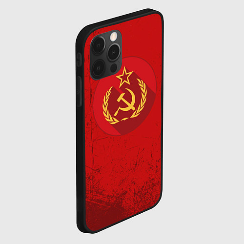Чехол iPhone 12 Pro Тень СССР / 3D-Черный – фото 2