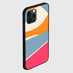Чехол для iPhone 12 Pro Разноцветная абстракция в стиле модерн, цвет: 3D-черный — фото 2
