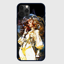 Чехол для iPhone 12 Pro Космическая принцесса, цвет: 3D-черный