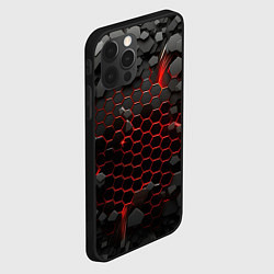 Чехол для iPhone 12 Pro Взрыв объемных плит, цвет: 3D-черный — фото 2