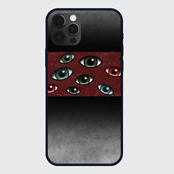 Чехол для iPhone 12 Pro Всевидящие глаза, цвет: 3D-черный