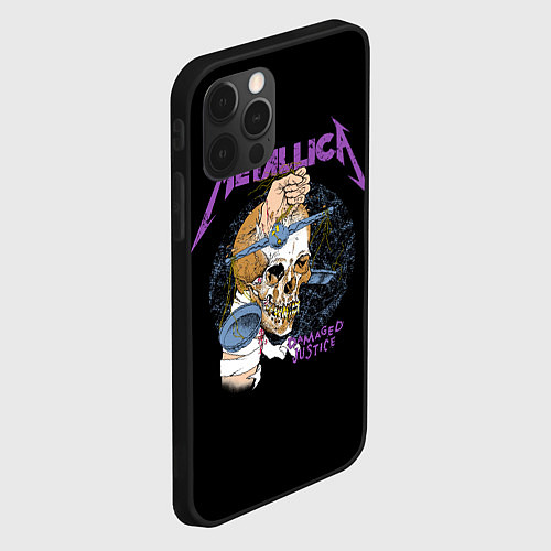 Чехол iPhone 12 Pro Metallica - damaged justice / 3D-Черный – фото 2